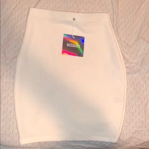 Misguided white pencil skirt